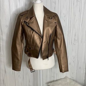 Size small bronze leather jacket 🤎